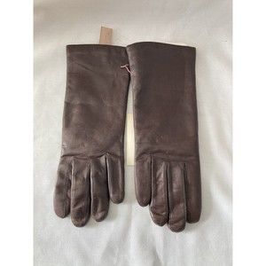 Ladies Size 7.5 Aris Gloves 100% Cashmere Lining Brown Style 47096 NWT